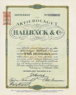 Tradera Hallbäck & Co, AB| Andre Mønter & Sedler