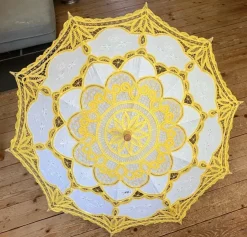 New Handbroderad Parasoll till Bröllop el annan Fest Bryllupstilbehør
