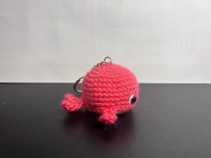 Tradera Handgjord amigurumi val Keychain| Tilbehør