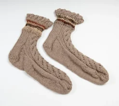 Tradera Handstickade Damsockor Stl. 41/42| Tøj