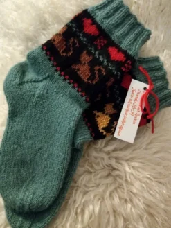 Tradera Handstickade strumpor, katt, katter, ull, mohair, silke, alpaca, 38-39. hantverk| Tøj