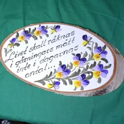 Tradera Hantverk Trätavla med Handmålat Ordspråk| Dekorationer