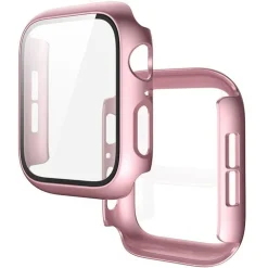 Tradera Heltäckande Skal till Apple Watch 7 Härdat glas 41 mm ROSE GOLD> Anden Telefoni