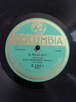 Tradera Joel Mossberg. Columbia E 2961. O helga natt.| Grammofonplader