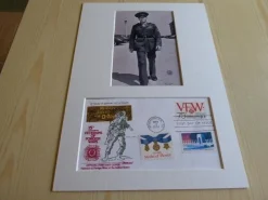 Tradera John Basilone WWII fotografi & USA förstadagsbrev med passepartout| Nordamerika