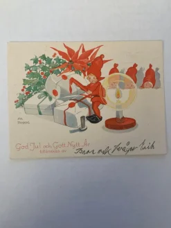 Tradera Julvykort med tomtar Aina Stenberg| Generelle Motiver