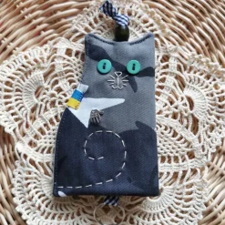 Tradera Katt av kamouflagetyg i militärstil. Nyckelfodral. Hantverk| Tilbehør