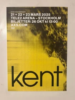 Tradera KENT - 2025 Stockholm konsertaffisch, poster| Musikplakater