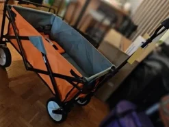 Tradera 80kg kapacitet vikbar vagn med 4st 360° svängbara hjul och justerbart handtag| Haveredskaber