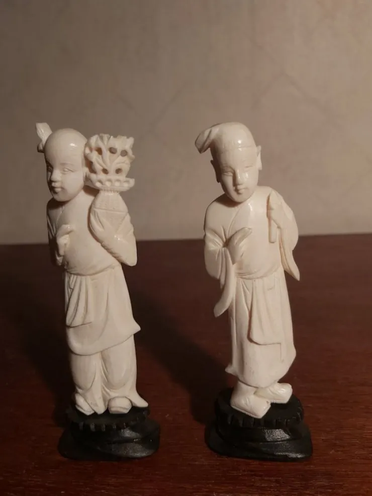 New Kinesiska figuriner, möjligen i täljsten? Orientalsk Kunst Og Porcelæn
