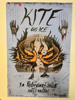 Tradera KITE / On Ice / konsertaffisch -poster 2025 - Stockholm| Musikplakater