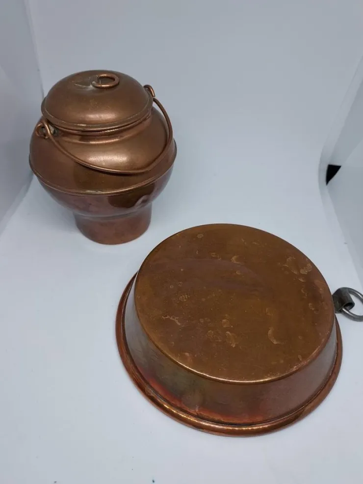 Store koppar KRUKA+FORM ! Kobbergenstande