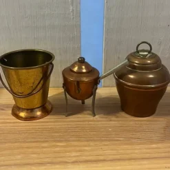 Outlet Kopparset, kittel, hink och urna i miniatyr Kobbergenstande