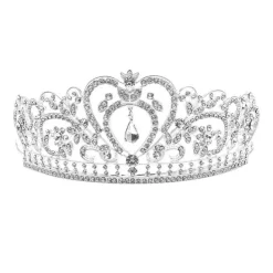 New kristall bröllop hår krona tiara Bryllupstilbehør