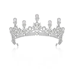 Cheap kristall bröllop hår krona tiara Bryllupstilbehør