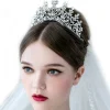 Cheap Kristall CZ bröllop hår krona tiara Bryllupstilbehør