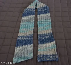 Tradera Krokad halsduk blå, grå, turkos 165x15 cm| Tilbehør