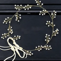 Outlet Kvinnor hårband bröllop diadem pärla Bryllupstilbehør