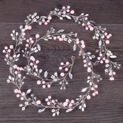 Best Sale Kvinnor hårband bröllop diadem blad pärla kristall Bryllupstilbehør