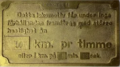 Tradera Äldre lokskylt i mässing> Jernbane- & Sporvogns-memorabilia
