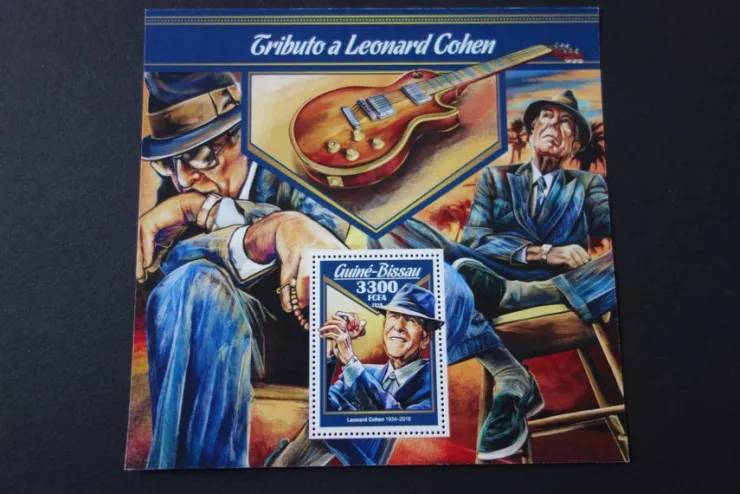 Tradera LEONARD COHEN, Postfriskt frimärksblock| Resten Af Verden