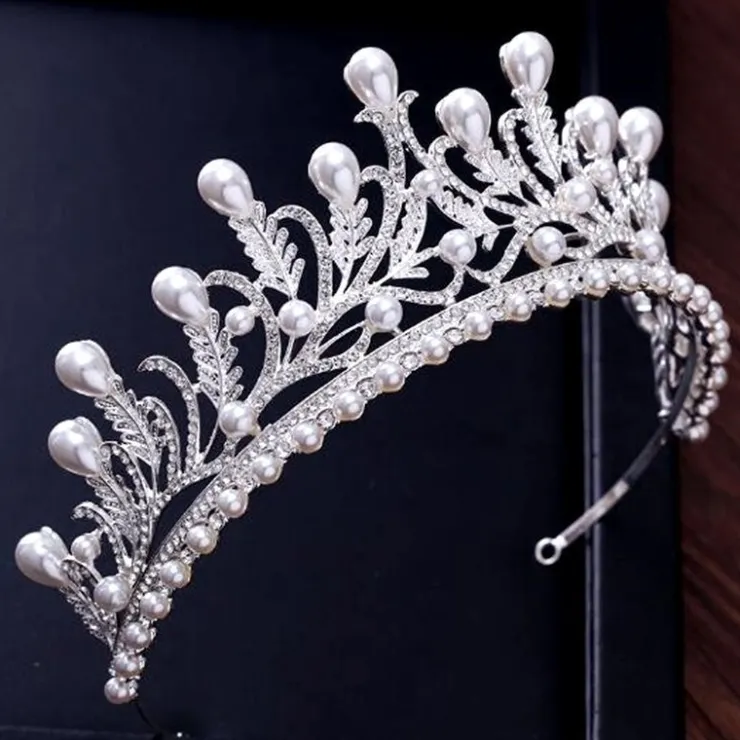 New Lyx kristall CZ bröllop hår krona tiara Bryllupstilbehør