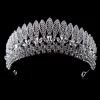Clearance Lyx kristall CZ bröllop hår krona tiara Bryllupstilbehør