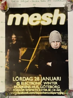 Tradera MESH Snygg och ovanlig turnéposter. Original. FRI FRAKT!| Musikplakater