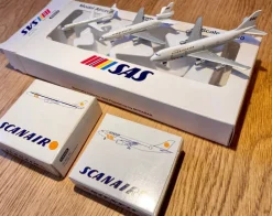 Tradera Modellflygplan SAS & Scanair - Schabak skala 1:600> Fly