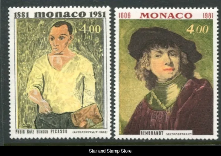 Tradera Monaco | Mi 1494-1495 | Konst | Postfriskt | Kv 80:-| Europa