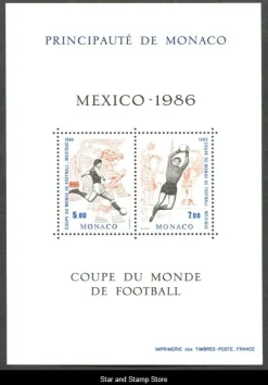 Tradera Monaco | Mi Block 33 | Fotboll | Postfriskt | Kv 75:-| Europa