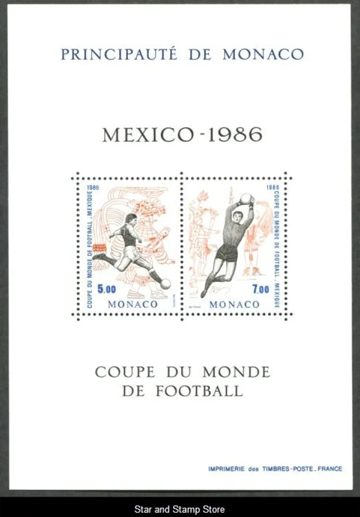 Tradera Monaco | Mi Block 33 | Fotboll | Postfriskt | Kv 75:-| Europa