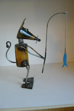 Tradera MUS SOM FISKAR i SVETSAD METALL (SH 5a)| Andet Håndlavet