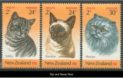 Tradera New Zealand | Katter | Mi 878-880 | Postfriskt| Oceanien