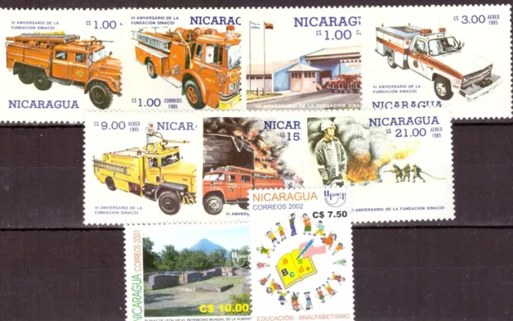 Tradera Nicaragua / Brandförsvar mm kpl sats mm xx| Sydamerika & Caribien