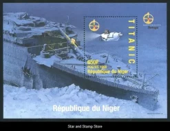 Tradera Niger | Titanic - Block från 1998 | Postfriskt| Afrika