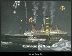 Tradera Niger | Titanic - Block från 1998 | Postfriskt| Afrika