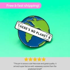 Best Sale NO PLANET B Enamel Pin | Climate Change | Save the Earth | Earth Brooche Stofmærker & Pins