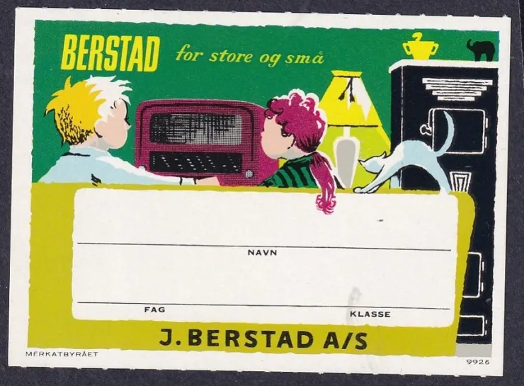 Tradera Norge Märkat BERSTAD RADIO LYS KAMIN| Sverige