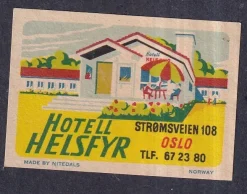 Tradera Norge Märkat Brevmärke HOTEL HELSFYR OSLO| Sverige