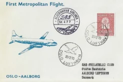 Tradera NORGE, SAS brev 1sta Metropolitan Oslo-Aalborg 1970| Resten Af Verden