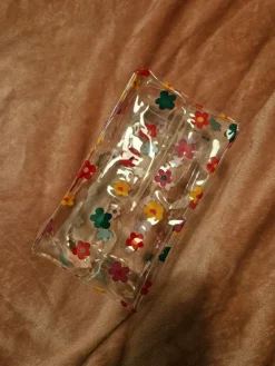 Cheap Ny Transparent sminkväska med blommor Tasker