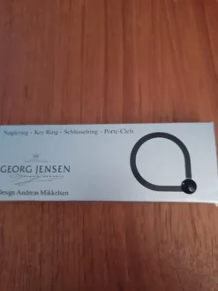 Flash Sale Nyckelring med pärla i Svart Onyx orginalförpackning Georg Jensen Nøgleringe & Nøgleetuier