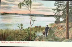 Tradera Nysockensjön - tidigt 1900-tal (Arvika) Förlag P O Björklund| Svenske Landskaber