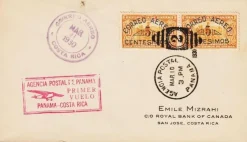 Tradera PANAMA - 1930 - FIRST FLIGHT - PANAMA til COSTA RICA - AGENCIA POSTAL PANAMA| Flere Lande