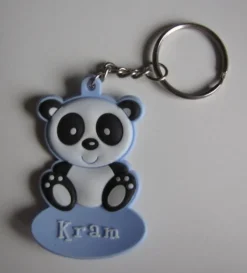Online Panda nyckelring KRAM ljusblå söt gullig unik accessoar present tjej flickvän Nøgleringe & Nøgleetuier