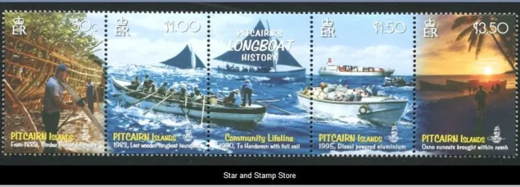 Tradera Pitcairn Islands | Mi 753-756 | Postfriskt femstrip | Kv 95:-| Europa