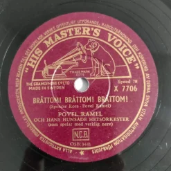 Tradera Povel Ramel - Bråttom bråttom bråttom / Den gamla vaktparaden 78a 1951 VG+| Grammofonplader