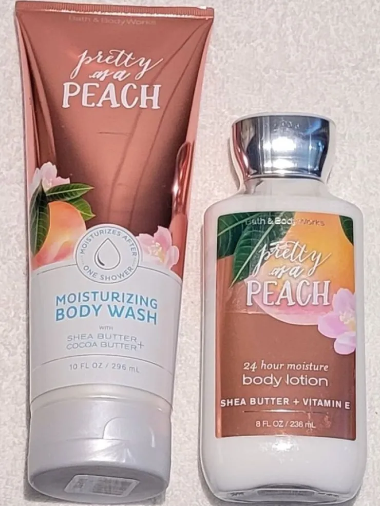 Tradera PRETTY AS A PEACH Bath & Body Works Lotion 236ml & Moisturizing Body Wash 296ml> Hudpleje