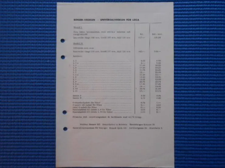 Tradera Prislista Benser väskan Universialväskan för Leica| Andet Optisk Udstyr